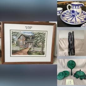 MaxSold Auction: This online auction features duck decoys, leather gloves, CDs, fossil, Malachite vintage pieces, bike parts, shoes, light fixtures, Tiffany style light and much more!