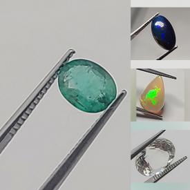 MaxSold Auction: This online auction features loose gemstones such as emeralds, sapphires, aquamarines, sapphires, opals, rubies, citrines, garnets, topaz, moonstones, petalites, chrome diopside, labradorites, black jade and much more!