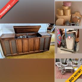 MaxSold Auction: This online auction features furniture such as an oak bench, modular desk unit, drafting table, chairs, table and others, seasonal decor, art and craft supplies, frames, vintage books, miniatures, vintage oil lamps, vehicle jack, tools, yard tools, sewing supplies, kitchenware, small kitchen appliances, Shark mop, tire chains, Aircare humidifier, vintage mailboxes and much more!