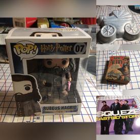 MaxSold Auction: This online auction features NIB Funko Pops, cake pans, WWF wrestling figures, vintage books, Star Trek collectibles, comics, vinyl records, Disney glasses, glass Christmas ornaments, cookie jar, puzzles, NIP Hotwheels, vinyl records, charms, sheet music and much more!