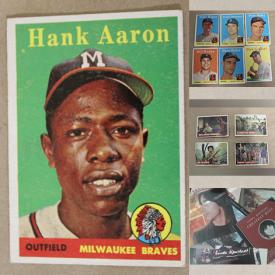 MaxSold Auction: This online auction features baseball and hockey cards, printer’s type draw, antique pewter cup, champagne flutes, classical, new wave and other LPs, pins, hubcaps, quilts, tin cans, rock star trading cards, twin bedframes, sports equipment, woodworking magazines, pot rack, toaster oven and much more!