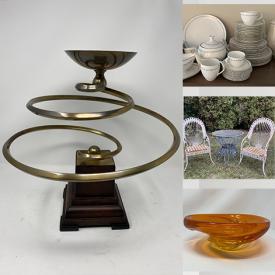 MaxSold Auction: This online auction features art glass, teacups/saucer sets, silk curtain panels, marble eggs, NIB BBQ grill, studio pottery, new bedding, vintage wrought iron set, vintage crystal lamp, abstract painting, Robert Bateman prints, new men’s socks, Royal Doulton figurine, perfume bottle, vintage carved stone Asian statue, glass decanters and much more!