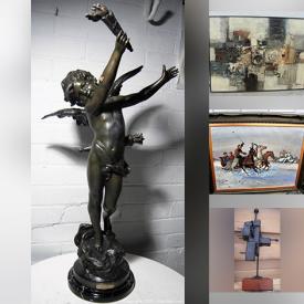 MaxSold Auction: This online auction features 19th-century art decor, oil paintings, framed prints, table lamps, stained glass, Belleek, electric guitar, fine china and much more!