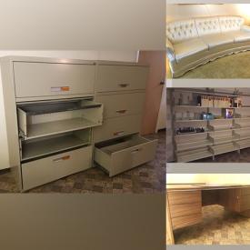 MaxSold Auction: This online auction features sewing machine table, upholstered chair, Hi-Fi cabinet, office desk, metal filing cabinets, architectural drafting supplies, drafting table, sectional desk, HealthKit electronic equipment, blueprint copier machine and much more!