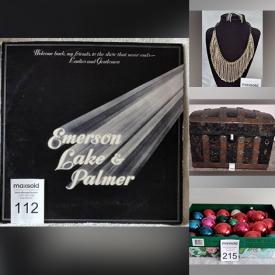 MaxSold Auction: This online auction features vinyl records, statement necklaces, fabric, costume jewelry rings, art glass vase, Super Shot rocket kit, vintage metal tins, pet products, snow shoes, flower pots, collector plates, trinket box, antique oil lanterns and much more!