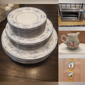 MaxSold Auction: This online auction features items such as Glasses, Plates, Ceramic Ducks, Toaster Oven, Juicer, Hummel Bell, Fancy plates, crystal goblets, Overlay Dresser and much more!