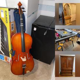 MaxSold Auction: This online auction features an electric recliner, desk, office chair, dresser, bookcase, Glaesel Cello, food processor, air fryer, Instapot, jewelry box, clock, power washer, weed wacker and much more!