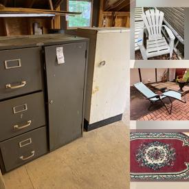 MaxSold Auction: This online auction features items such as Lawn Mower,  Cabinets, Wooden Storage, Table Saw, Tool Chest, Compressor, Dolly, Cart, Scales, Gas Cans, Lounge Chairs, Rugs, Game system, Baskets, Banners, lamps and much more!