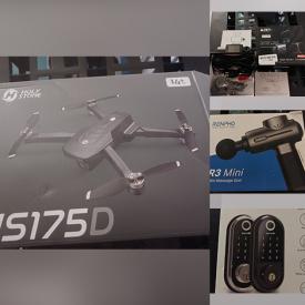 MaxSold Auction: This online auction features wireless earbuds, Holy Stone drone and other drones, sports bracelet, massagers, smartwatch, Aolefa dash cam, bluetooth speakers, laser rangefinder, Samsung buds and much more!