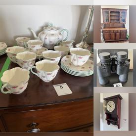 MaxSold Auction: This online auction features a buffet, dresser, armchairs, dining table and chairs, cedar chest, wall clock, freezer, fryer, China set, cutlery, lamp, mirror, costume jewelry, office supplies and much more!