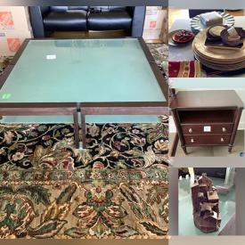 MaxSold Auction: This online auction features NIB 28” TV, furniture such as Luxe dining chairs, Roche Bobois coffee table, reclining leather couch, and Lane office chair, small kitchen appliances, glassware, lamps, kitchenware, home decor, exercise machines, DVDs and much more!
