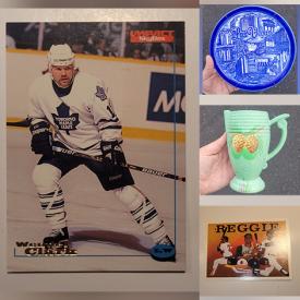 MaxSold Auction: This online auction features sports & non-sports cards, vinyl records, decorative plates, vintage tins, costume jewelry, stamps and much more!