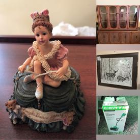 MaxSold Auction: This online auction features a China hutch, table and chair, coffee table, pasta maker, blender, coffee machines, vintage mini teacup set, pottery animals, grinder, electric snow shovel, gardening tools and much more!