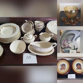MaxSold Auction: This online auction features fine china, glassware, vintage Italian fabric and linens, vintage lamps, women’s clothing and much more!