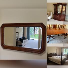 MaxSold Auction: This online auction features various items such as a mirror, table, house chair, love seat, china cabinet, entertainment center, sofa, pillows, nightstand, poster bed, dresser, office desk, sleigh bed and much more.