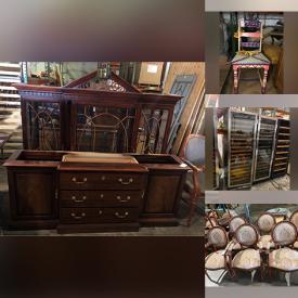 MaxSold Auction: This online auction features wine chillers, furniture such as upholstered chairs, dining tables, Thomasville china cabinet, Paine sofa and armoire, chandelier, wall art, books, area rugs and much more!