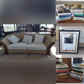 MaxSold Auction: This online auction features a wicker couch, office credenza, recliner, patio table, electric fireplace, toaster oven, art, lamps, jewelry, organ, books, Maya Angelou keepsakes, BBQ grill and much more!