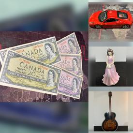 MaxSold Auction: This online auction features antique coins, video games, stamps, Magic trading cards, costume jewelry, sports trading cards, NIB Funko pop, Royal Doulton figurine, DVDs, Hot Wheels, fishing gear, banknotes, vinyl records, acoustic guitar and much more!