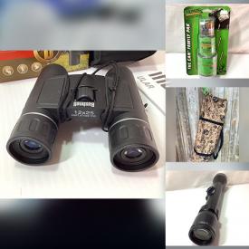 MaxSold Auction: This online auction features new items such as hunting cleaning kits, hunting cleaning rods, binoculars, hunting calls, slings, scope mounts, camo gear, trail camera, VR headset, cell phone accessories, turkey decoy and much more!