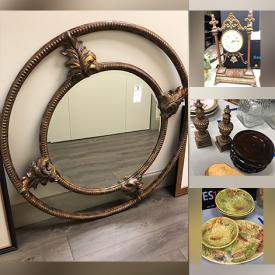 MaxSold Auction: This online auction features items such as Art, Mirror, Wall Shelves, Clock, Decorative Jar, Urn, Glass Jars, Headboard, sofa and much more!