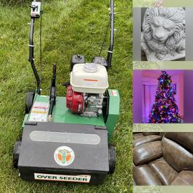 MaxSold Auction: This online auction features NIB portable power supply, EGO battery chargers, Wi-Fi smart plugs, Sony laptop, printer, Star Wars metal sculpture, motorcycle apparel, overseeder, surfboard, powered pushcart sprayer, recliners and much more!