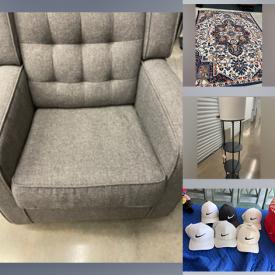 MaxSold Auction: This online auction features items like beach umbrellas, camping chairs, a pool, toys, decorative trucks, bookcases, crafts, bedding, lounge chair, lamp, wagon, hats, and Christmas decors. rug, table, dresser, floor lamp, glider chair and much more!