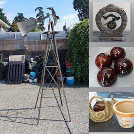 MaxSold Auction: This online auction features blankets, steamer trunk, vintage metal windmill, handmade blanket rack, pots, mask decor, vintage ephemera, vinyl albums, Beswick pottery, collectible casino chips, glass floats, charging system, concrete gong, Agate stone eggs, household electronics, vintage fishing floats and much more!