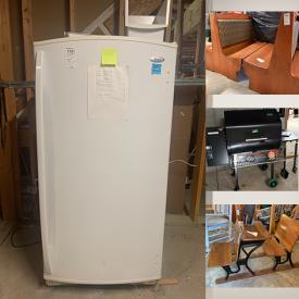 MaxSold Auction: This online auction features furniture such as a wicker shelf, rattan chair, bedframes, school desk, booth seating, tea cart, shelving units, file cabinets, chairs and others, Daniel Boone grill, smoker, stand-up freezer, kitchenware, small kitchen appliances, yard tools, seasonal decor, totes, planters, Werner ladder, power tools, home health aids, sewing and craft supplies, linens, wall art, rugs, lamps and much more!