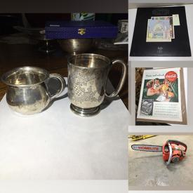 MaxSold Auction: This online auction features sterling silver, vintage LPs, Wedgwood, Royal Doulton,  cranberry glass, ladies wear, vintage advertising, sports trading cards, vintage comics, power tools and much more!