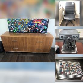 MaxSold Auction: This online auction features items like an office chair, wall art, desk, office equipment, phones, kitchen electric appliance speakers, credenza, office matt, filing cabinet, printer, office supplies, mini fridge, kitchen supplies, glassware and much more!