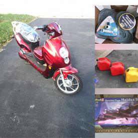 MaxSold Auction: This online auction features electric scooter, model kits, fashion scarves, vintage coats, curtains, vintage clothing, women’s hats, DVDs, domed clocks, pool supplies, lawnmower, vintage books and much more!