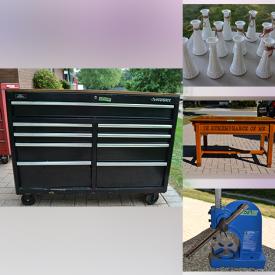 MaxSold Auction: This online auction features various items such as Traffic Cones, Christmas Tree Base, Hockey Sticks, Audio equipment, Gas Jerry Container, Number dies, Heat Gun, Service Supplies, Electrical Equipment, Die Grinder, Laser Light, Home Supplies and much more.