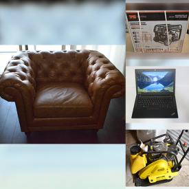 MaxSold Auction: This online auction features items such as Chainsaw, blower, depository safe, craft fan, sofa, industrial generator, Gaming Monitor, immersion blender, toilet seat, motorcycle helmet, rug and more!