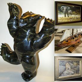 MaxSold Auction: This online auction features prints from Robert Bateman, Trisha Romance, John Stobart, Terry Isaac, Christopher Morton and others, Haida indigenous boxes, Shamrock J-class Racing Yacht hand-built model and much more!