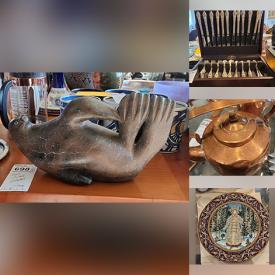 MaxSold Auction: This online auction features an HP Laserjet printer, signed artworks, pottery, kitchenware, small kitchen appliances, Zulu woven baskets, A. Anglada limestone sculpture, Bertil Vallien glass, Persian rug, vintage chaise lounge, Lladro birds, collector plates, sterling silver and much more!