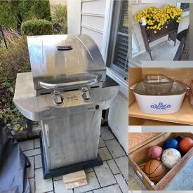 MaxSold Auction: This online auction features a buffet, La-Z- Boy motorized recliner, China cabinet, end tables, entertainment center, stereo system, wall art, glass decor, mirror, cleaning supplies, spirit recumbent bike, BBQ grill, saws and much more!