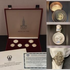 MaxSold Auction: This online auction features pottery dishware, vintage carafe, Olympic coin set, teacup/saucer sets, Swarovski miniatures, metal art, collector spoons, costume jewelry, watches, Asian folding table screens, Pokeman cards, crystal decanters, art glass, art pottery, numbered prints and much more!