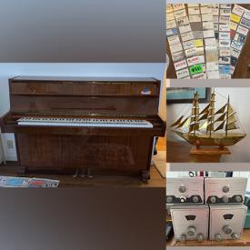 MaxSold Auction: This online auction features stereo components, voltage meters, vintage oscilloscope, vintage radios, vintage vacuum tubes, ham radio components, copper wire, short wave radio, vinyl records, lawnmower, upright mower, vintage ham radio DIO - QSL cards, crystal vase, collector plates, art glass, men’s & women’s clothing & shoes, gold rings, costume jewelry, small kitchen appliances and much more