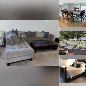 MaxSold Auction: This online auction features wall art, furniture such as side tables, Crate & Barrel armchairs and patio furniture, Arhouse sectional sofa, dressers and file cabinets, lamps, area rugs, Weber grill, small kitchen appliances, office supplies, power tools and much more!