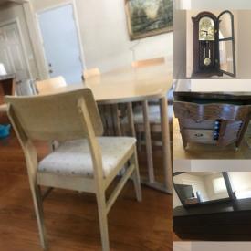 MaxSold Auction: This online auction features items such as a formal dining room set, wall clock, storage cabinet, garden tools, TV, Floor lamp and much more!