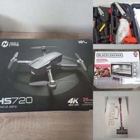 MaxSold Auction: This online auction features security camera, Wifi camera, drone lot, vacuum, tools, CDs, DVDs, projectors smartphones, lamps, thermostat, Godox camera flash, mini cordless chainsaws, car accessories headphones gaming lot, power tool lot, oven and much more!