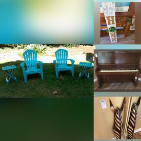 MaxSold Auction: This online auction features a buffet, dresser, makeup table, piano, storage chest, office desk, glassware, Collector’s spoon, lamps, wall mirror, art prints, slit seeder, socket set and much more!