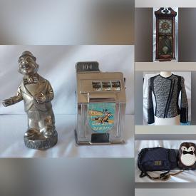 MaxSold Auction: This online auction features vintage metal banks, vintage postcards, vintage auto parts, special edition Barbies, glassware, belt buckles, women’s footwear, handbags, books, lamps, fine china and much more!