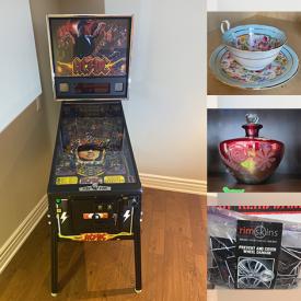 MaxSold Auction: This online auction features printer, area rugs, Royal Doulton figures, teacup/saucer sets, Bunnykins dishes, Birks sterling silver, bar stools, Gibbard dressers, children’s books, board games, upholstered armchairs, office supplies, ping pong table, pinball machine, comics, costume jewelry, watches, sports equipment, shelving units, gold jewelry, hand tools and much more!