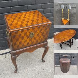 MaxSold Auction: This online auction features items like dining tables, storage baskets, flower stands, side tables, home decor, wall shelves, table lamps, chandeliers and much more!