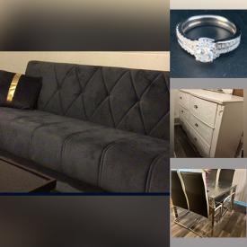 MaxSold Auction: This online auction features an accent chair, office desk, bureau, end tables, coffee table, hanging lights, mirror, steamer, rug shampooer and more!