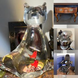 MaxSold Auction: This online auction features art glass, floor lamps, tea set, small kitchen appliances, generator, Permobil wheelchair, washer, dryer, women’s clothing & shoes, flower pots, desk, office supplies, serger, sewing machine, craft supplies, fabric, photography equipment, wheelchair ramp and much more!