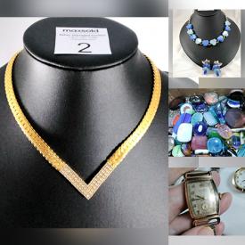 MaxSold Auction: This online auction features rhinestoñe jewelry, vintage jewelry, jewelry-making supplies, Limoges portrait brooch, men\'s cufflinks watches, vintage perfume lockets and much more!