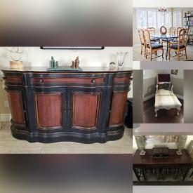 MaxSold Auction: This online auction features an armoire, side table, toy chest, crystal bowls, chafing dishes, musical instruments, Nintendo, outdoor heater, workout equipment, outdoor tools and much more!