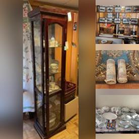 MaxSold Auction: This online auction features a display cabinet, side tables, wine rack, sewing machine cabinet, vintage stemware, glassware, collector’s plate, pressure cooker, coffee maker, electric equipment, smoker grill, tools and much more!